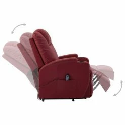 VidaXL Fauteuil inclinable Rouge bordeaux Similicuir 11 VidaXL Fauteuil inclinable Rouge bordeaux Similicuir -Fauteuils Soldes image 4 289754