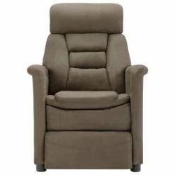 VidaXL Fauteuil inclinable Taupe Similicuir daim -Fauteuils Soldes image 4 289765