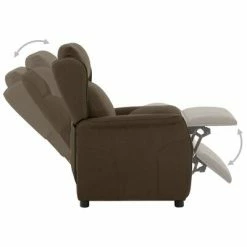 VidaXL Fauteuil inclinable Marron Tissu -Fauteuils Soldes image 4 289780