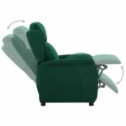 VidaXL Fauteuil inclinable Vert foncé Tissu 11 VidaXL Fauteuil inclinable Vert foncé Tissu -Fauteuils Soldes image 4 289782