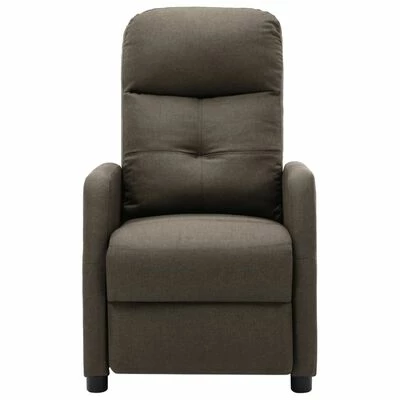 VidaXL Fauteuil inclinable Taupe Tissu 6 VidaXL Fauteuil inclinable Taupe Tissu – Image 4