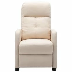VidaXL Fauteuil inclinable Crème Tissu 11 VidaXL Fauteuil inclinable Crème Tissu -Fauteuils Soldes image 4 289825