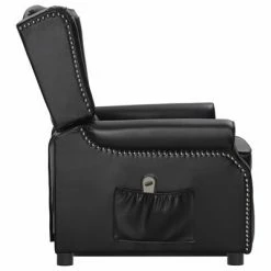 VidaXL Fauteuil releveur inclinable Noir Similicuir brillant -Fauteuils Soldes image 4 3093419