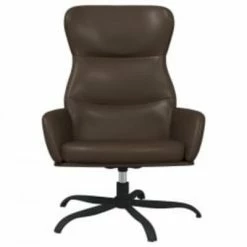 VidaXL Chaise de relaxation avec tabouret Marron Similicuir -Fauteuils Soldes image 4 3097446
