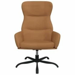 VidaXL Chaise de relaxation avec repose-pied Taupe Tissu microfibre -Fauteuils Soldes image 4 3097479