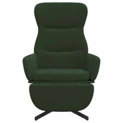 VidaXL Chaise de relaxation avec repose-pieds Vert foncé Velours 11 VidaXL Chaise de relaxation avec repose-pieds Vert foncé Velours -Fauteuils Soldes image 4 3097497