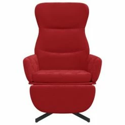 VidaXL Chaise de relaxation avec repose-pieds Rouge bordeaux Velours -Fauteuils Soldes image 4 3097500