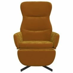 VidaXL Chaise de relaxation avec repose-pieds Marron Velours 11 VidaXL Chaise de relaxation avec repose-pieds Marron Velours -Fauteuils Soldes image 4 3097503