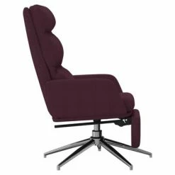 VidaXL Chaise de relaxation avec repose-pied Violet Tissu -Fauteuils Soldes image 4 3097534