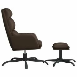 VidaXL Chaise de relaxation avec tabouret Marron Similicuir 11 VidaXL Chaise de relaxation avec tabouret Marron Similicuir -Fauteuils Soldes image 4 3097537