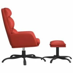 VidaXL Chaise de relaxation avec tabouret Bordeaux Similicuir -Fauteuils Soldes image 4 3097539
