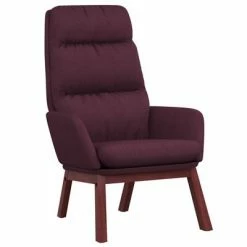 VidaXL Chaise de relaxation avec tabouret Violet Tissu -Fauteuils Soldes image 4 3097573