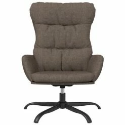 VidaXL Chaise de relaxation avec tabouret Taupe Tissu -Fauteuils Soldes image 4 3097592