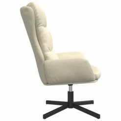 VidaXL Chaise de relaxation avec tabouret Crème Similicuir 11 VidaXL Chaise de relaxation avec tabouret Crème Similicuir -Fauteuils Soldes image 4 3097606