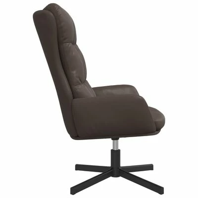 VidaXL Chaise de relaxation avec tabouret Marron Similicuir 6 VidaXL Chaise de relaxation avec tabouret Marron Similicuir – Image 4