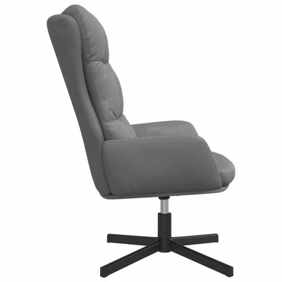 VidaXL Chaise de relaxation avec tabouret Gris anthracite Similicuir 6 VidaXL Chaise de relaxation avec tabouret Gris anthracite Similicuir – Image 4