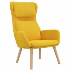 VidaXL Chaise de détente et repose-pied Jaune moutarde Velours 11 VidaXL Chaise de détente et repose-pied Jaune moutarde Velours -Fauteuils Soldes image 4 3097827