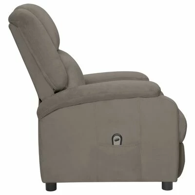 VidaXL Fauteuil inclinable électrique Gris clair Velours 6 VidaXL Fauteuil inclinable électrique Gris clair Velours – Image 4