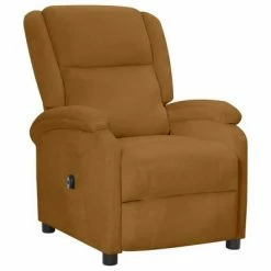 VidaXL Fauteuil inclinable électrique Marron Velours -Fauteuils Soldes image 4 3098401