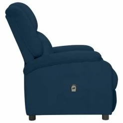 VidaXL Fauteuil inclinable électrique Bleu Velours -Fauteuils Soldes image 4 3098403