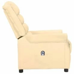 VidaXL Fauteuil inclinable électrique Crème Similicuir -Fauteuils Soldes image 4 3098467