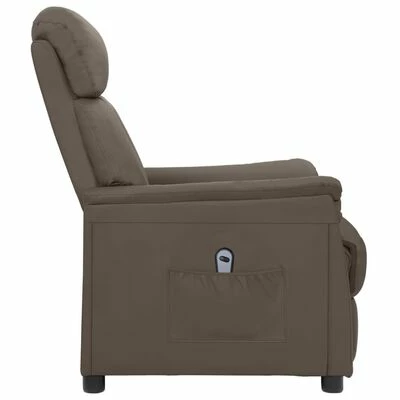 VidaXL Fauteuil inclinable électrique Gris Similicuir 6 VidaXL Fauteuil inclinable électrique Gris Similicuir – Image 4