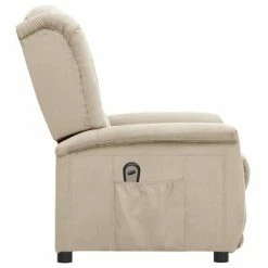 VidaXL Fauteuil inclinable électrique Crème Tissu microfibre 11 VidaXL Fauteuil inclinable électrique Crème Tissu microfibre -Fauteuils Soldes image 4 3098535