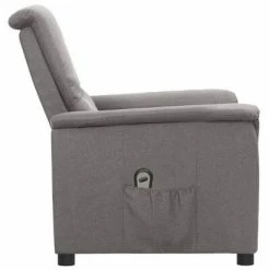 VidaXL Fauteuil inclinable électrique Gris clair Tissu -Fauteuils Soldes image 4 3098544