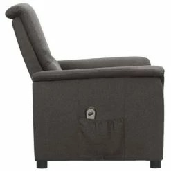 VidaXL Fauteuil inclinable électrique Gris foncé Tissu -Fauteuils Soldes image 4 3098545