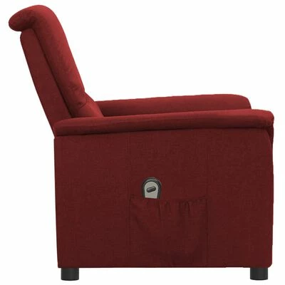 VidaXL Fauteuil inclinable électrique Bordeaux Tissu 6 VidaXL Fauteuil inclinable électrique Bordeaux Tissu – Image 4