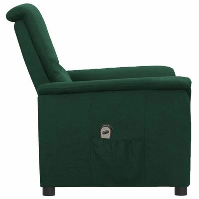 VidaXL Fauteuil inclinable électrique Vert foncé Tissu 6 VidaXL Fauteuil inclinable électrique Vert foncé Tissu – Image 4