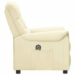 VidaXL Fauteuil inclinable électrique Crème Similicuir -Fauteuils Soldes image 4 3098571