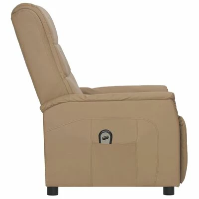 VidaXL Fauteuil inclinable électrique Cappuccino Similicuir 6 VidaXL Fauteuil inclinable électrique Cappuccino Similicuir – Image 4