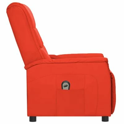 VidaXL Fauteuil inclinable électrique Rouge Similicuir 6 VidaXL Fauteuil inclinable électrique Rouge Similicuir – Image 4