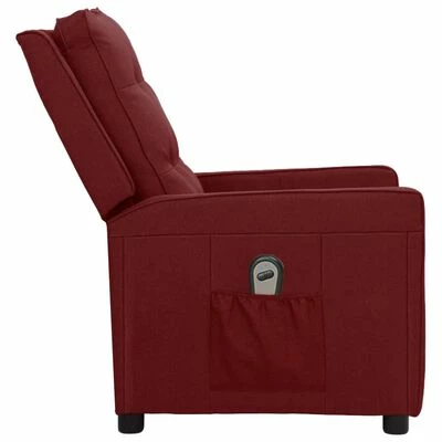 VidaXL Fauteuil inclinable électrique Rouge bordeaux Tissu 6 VidaXL Fauteuil inclinable électrique Rouge bordeaux Tissu – Image 4