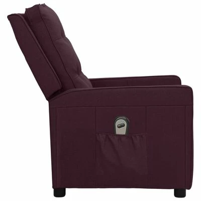 VidaXL Fauteuil inclinable électrique Violet Tissu 6 VidaXL Fauteuil inclinable électrique Violet Tissu – Image 4
