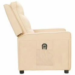 VidaXL Fauteuil inclinable électrique Crème Tissu -Fauteuils Soldes image 4 3098619