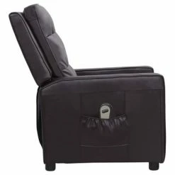 VidaXL Fauteuil inclinable électrique Noir Similicuir brillant -Fauteuils Soldes image 4 3098634