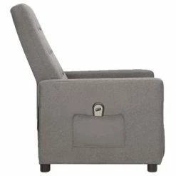 VidaXL Fauteuil inclinable électrique Gris clair Tissu -Fauteuils Soldes image 4 3098638