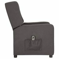 VidaXL Fauteuil inclinable électrique Gris foncé Tissu -Fauteuils Soldes image 4 3098722