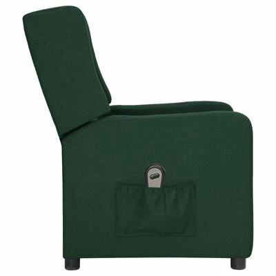 VidaXL Fauteuil inclinable électrique Vert foncé Tissu 6 VidaXL Fauteuil inclinable électrique Vert foncé Tissu – Image 4