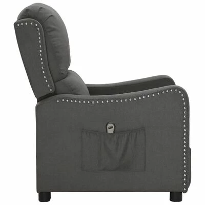 VidaXL Fauteuil inclinable électrique Gris foncé Tissu 6 VidaXL Fauteuil inclinable électrique Gris foncé Tissu – Image 4