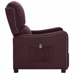 VidaXL Fauteuil inclinable électrique Violet Tissu -Fauteuils Soldes image 4 3098752