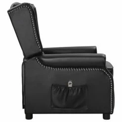 VidaXL Fauteuil inclinable électrique Noir Similicuir brillant -Fauteuils Soldes image 4 3098773