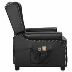 VidaXL Fauteuil de massage inclinable électrique Noir Similicuir -Fauteuils Soldes image 4 3098775
