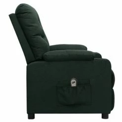 VidaXL Fauteuil inclinable électrique Vert foncé Tissu -Fauteuils Soldes image 4 3098845