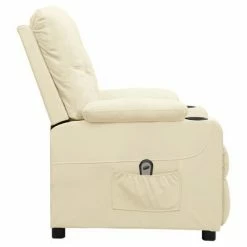 VidaXL Fauteuil inclinable électrique Crème Similicuir 11 VidaXL Fauteuil inclinable électrique Crème Similicuir -Fauteuils Soldes image 4 3098866
