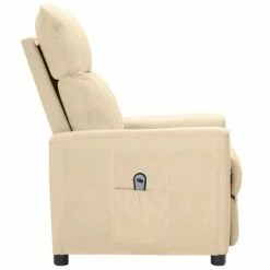 VidaXL Fauteuil inclinable électrique Crème Tissu -Fauteuils Soldes image 4 3098886