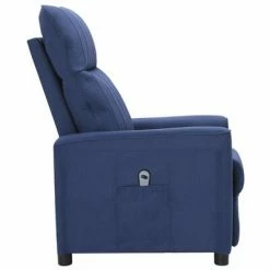 VidaXL Fauteuil inclinable électrique Bleu Tissu -Fauteuils Soldes image 4 3098887