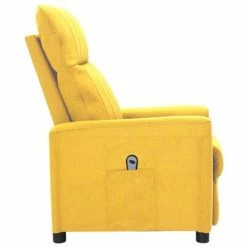 VidaXL Fauteuil inclinable électrique Jaune Tissu -Fauteuils Soldes image 4 3098888